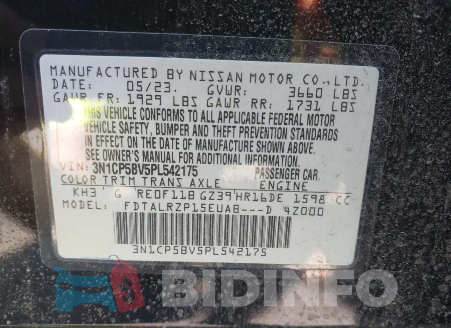 3N1CP5BV5PL542175 Photo# 9