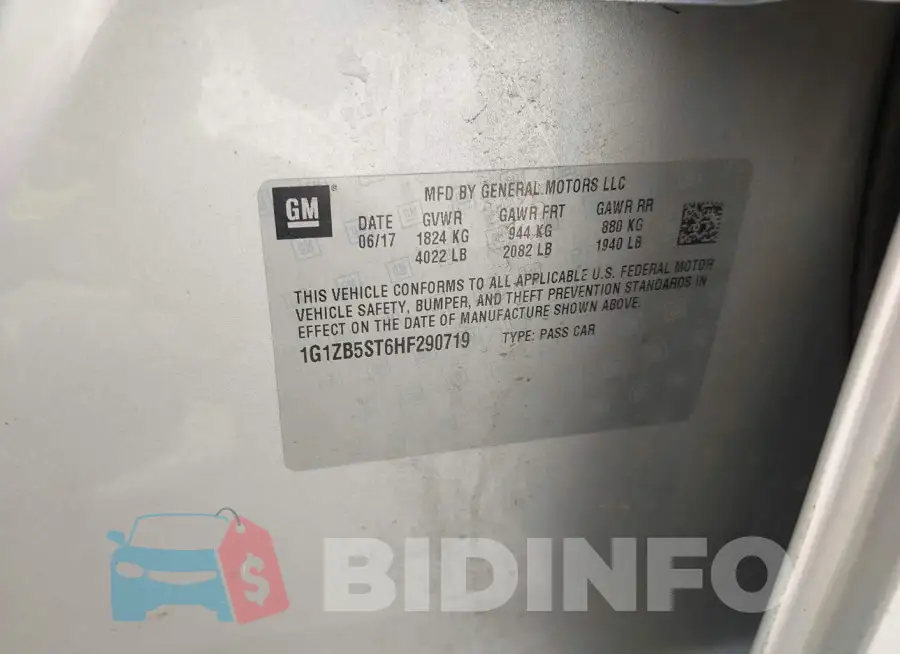 1G1ZB5ST6HF290719 Photo# 9