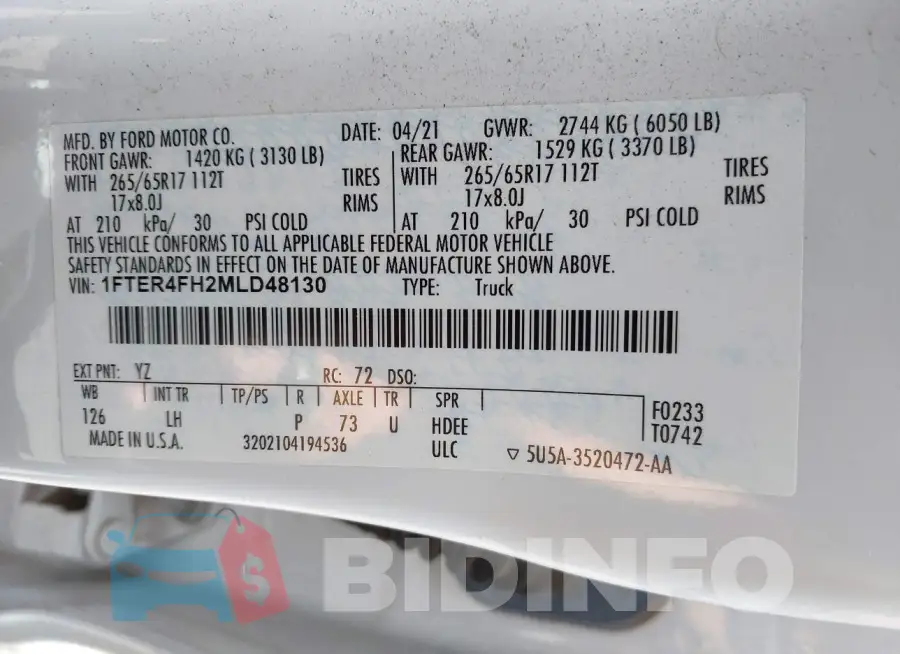 1FTER4FH2MLD48130 Photo# 9