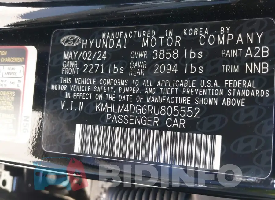 KMHLM4DG6RU805552 Photo# 9