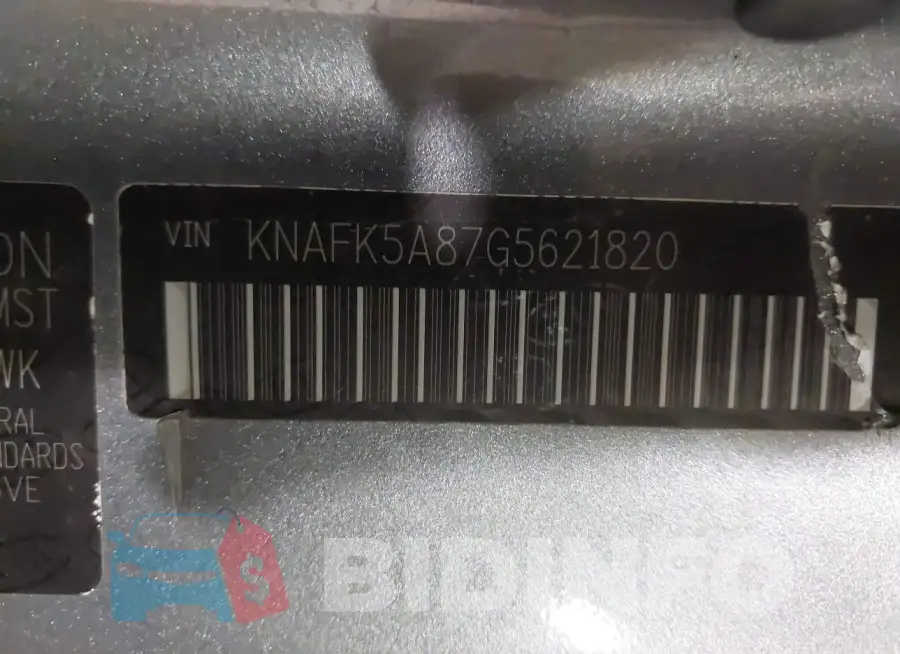 KNAFK5A87G5621820 Photo# 9