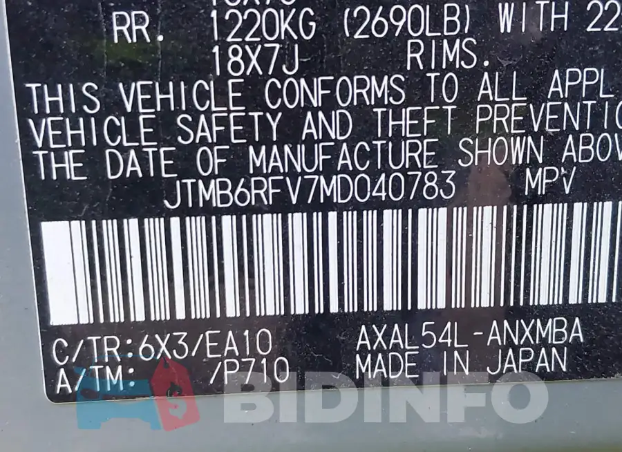 JTMB6RFV7MD040783 Photo# 9
