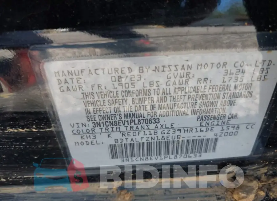 3N1CN8EV1PL870633 Photo# 9