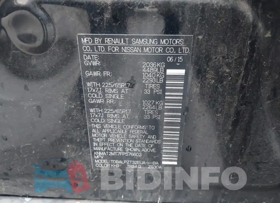 KNMAT2MT7FP576602 Photo# 9