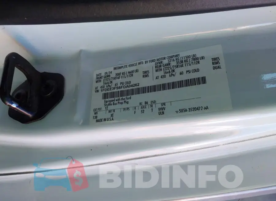 1FDEE3FS6FDA04262 Photo# 9
