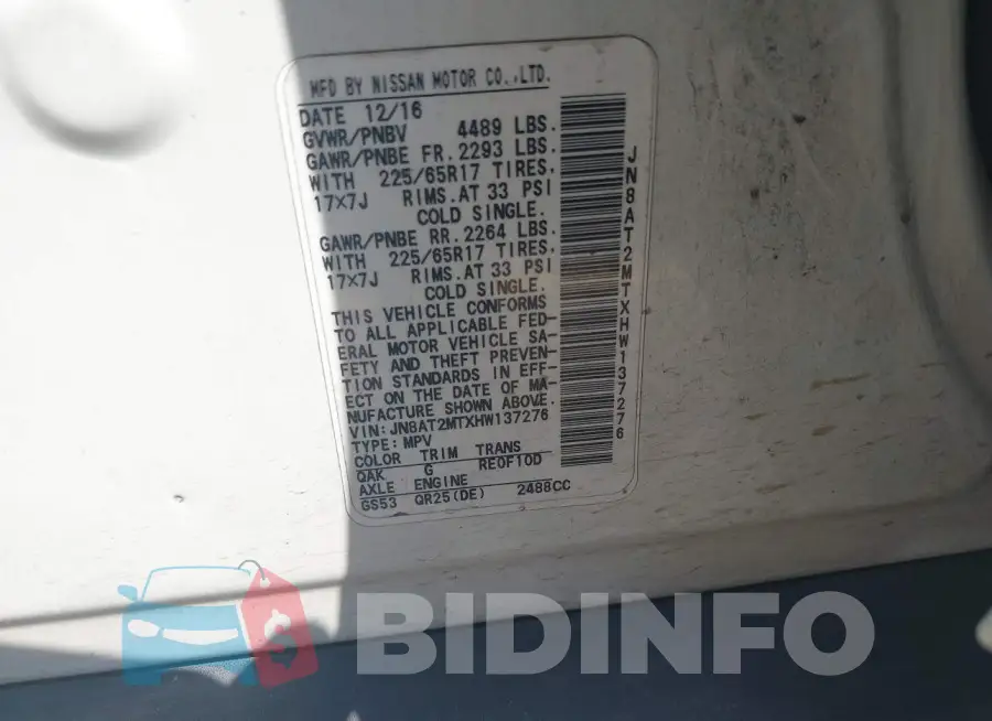 JN8AT2MTXHW137276 Photo# 9