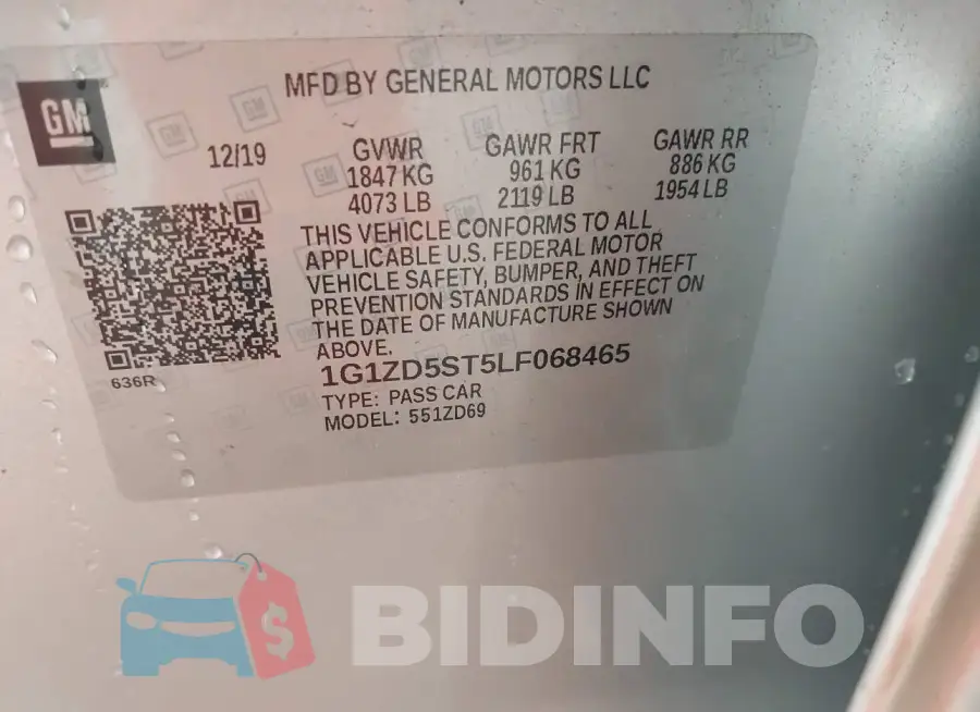 1G1ZD5ST5LF068465 Photo# 9