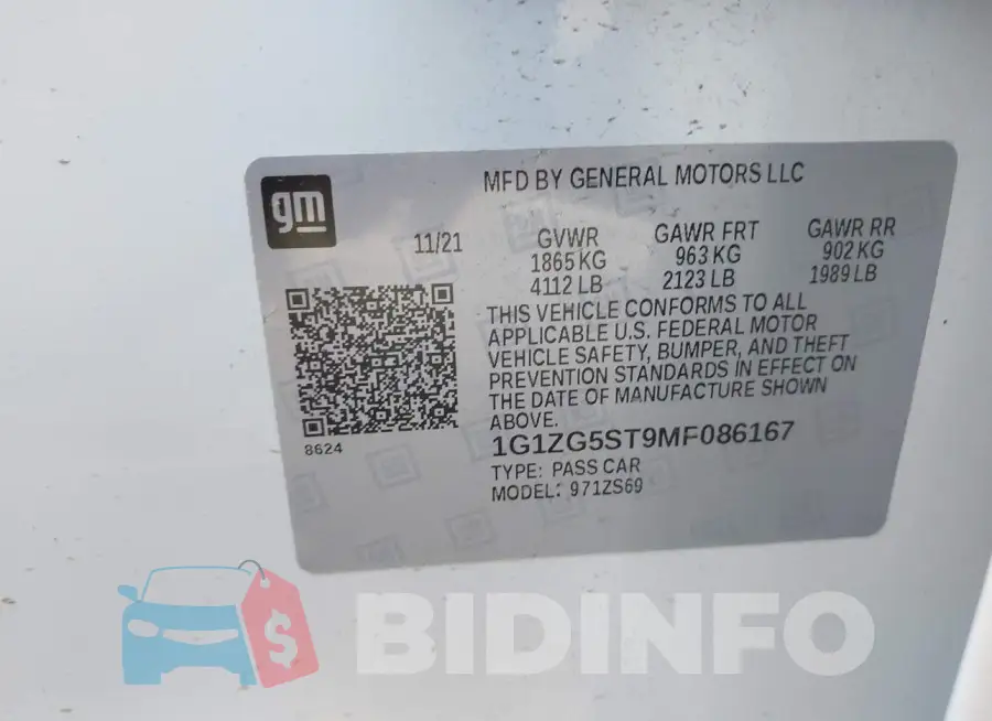 1G1ZG5ST9MF086167 Photo# 9