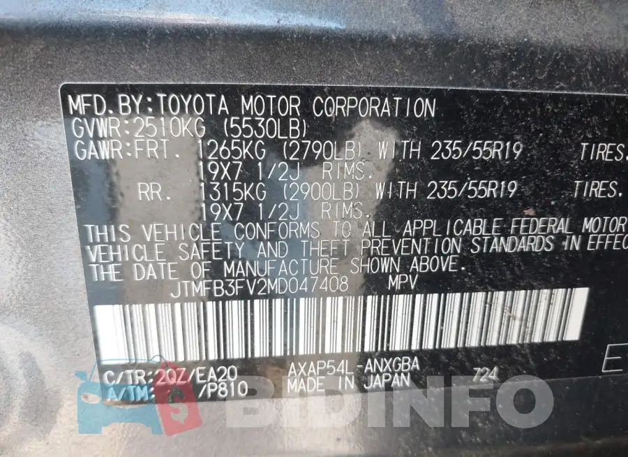 JTMFB3FV2MD047408 Photo# 9