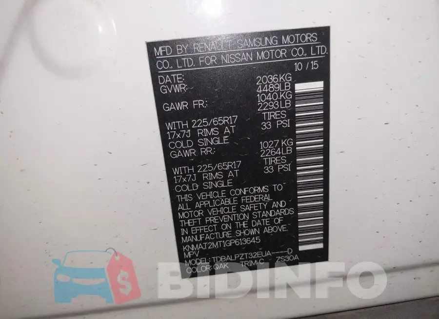 KNMAT2MT1GP613645 Photo# 9