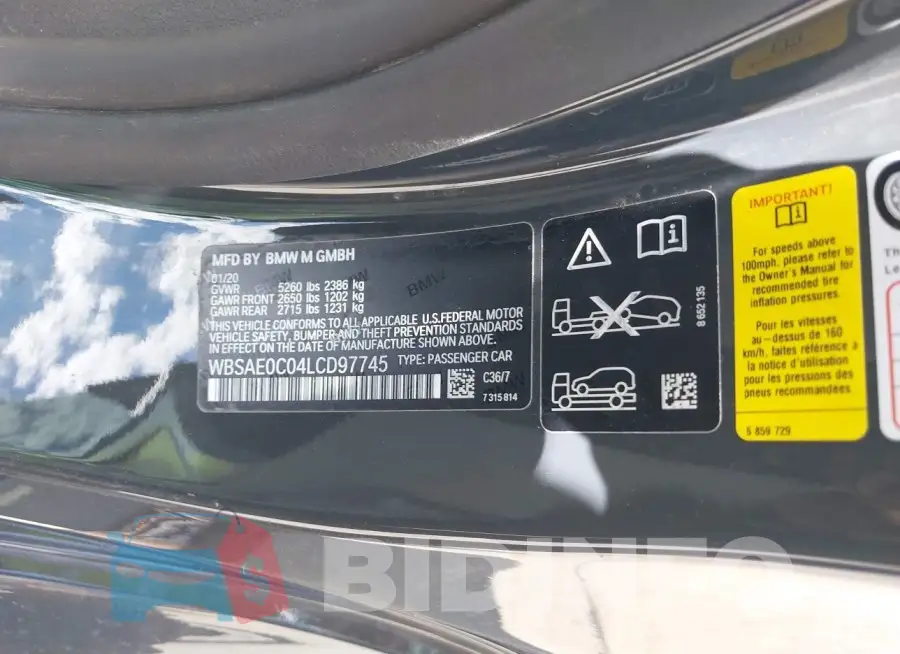 WBSAE0C04LCD97745 Photo# 9