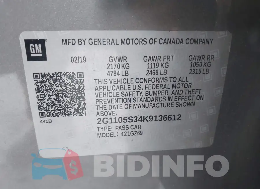 2G1105S34K9136612 Photo# 9