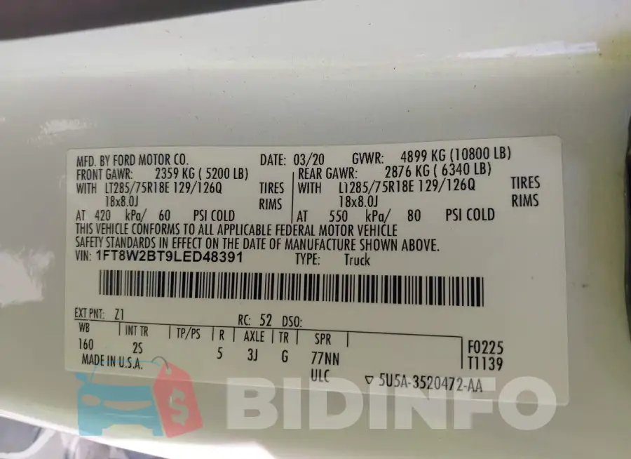 1FT8W2BT9LED48391 Photo# 8