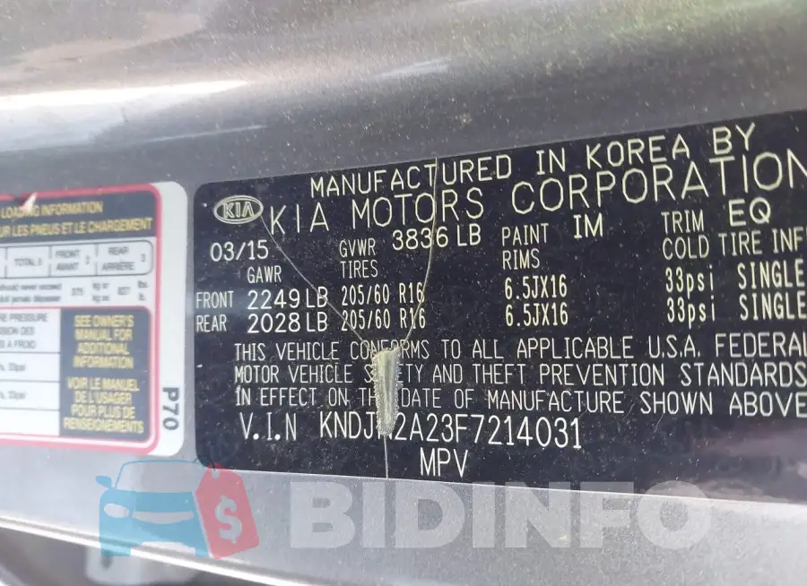 KNDJN2A23F7214031 Photo# 9