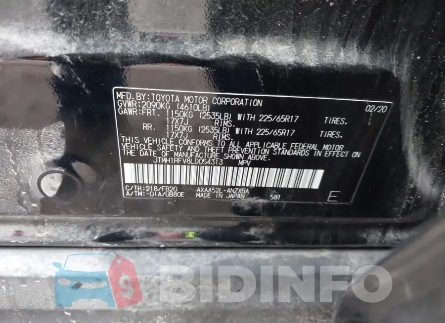 JTMH1RFV8LD054313 Photo# 9