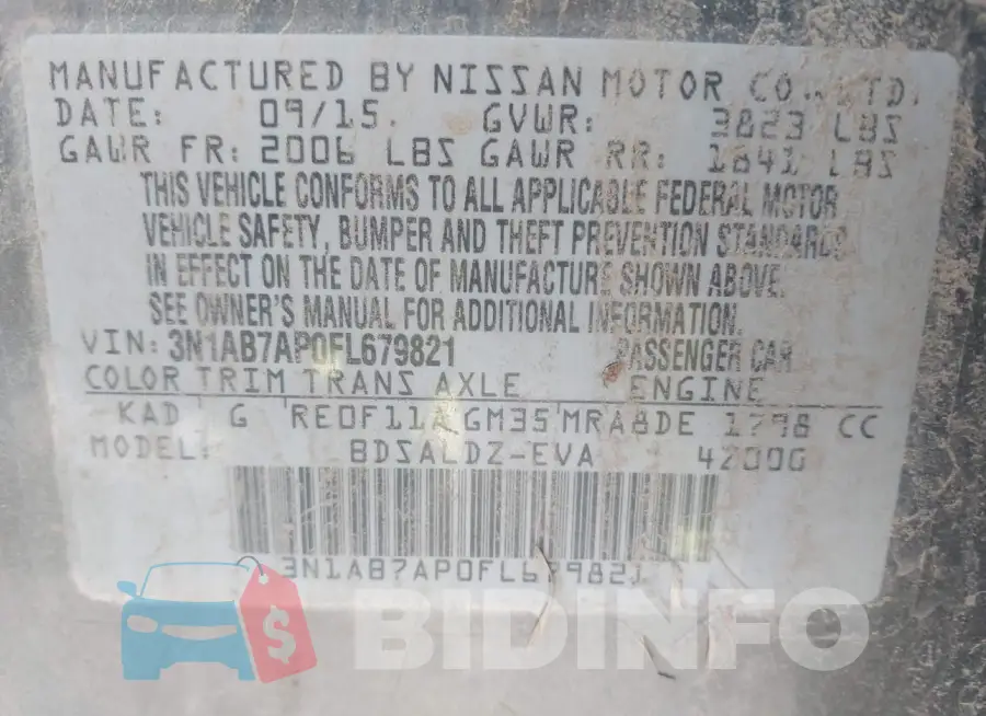 3N1AB7AP0FL679821 Photo# 9