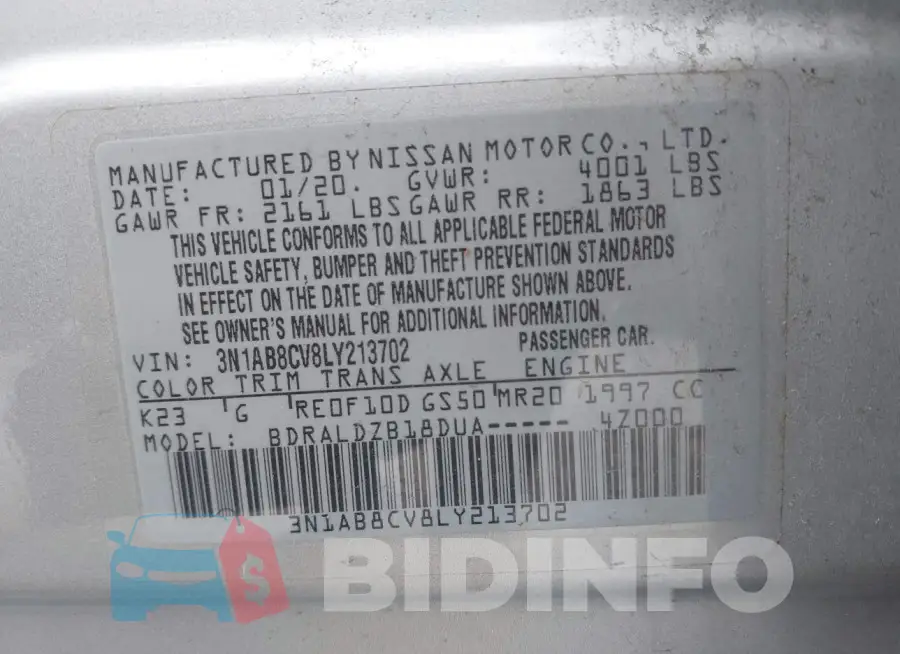 3N1AB8CV8LY213702 Photo# 9