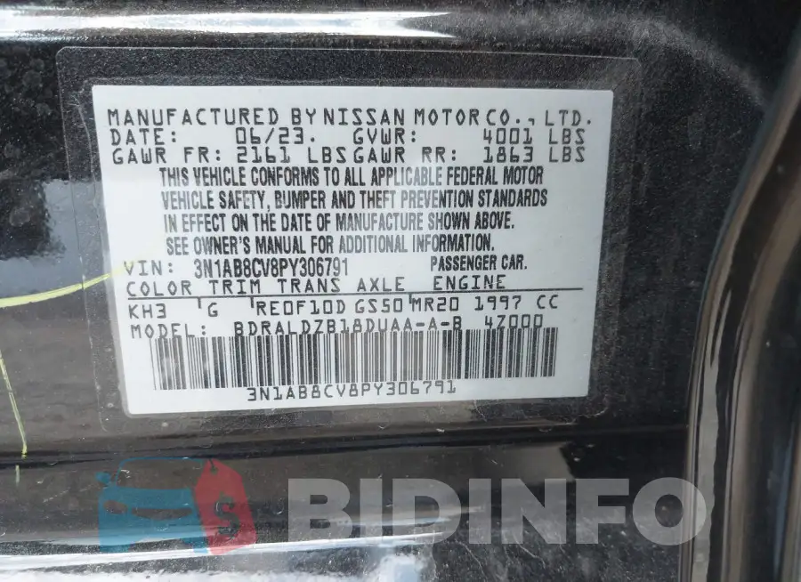 3N1AB8CV8PY306791 Photo# 9