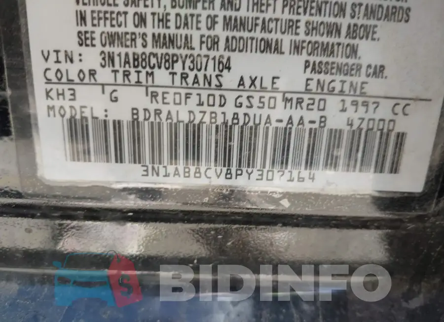 3N1AB8CV8PY307164 Photo# 9