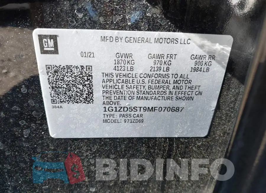 1G1ZD5ST9MF070687 Photo# 9