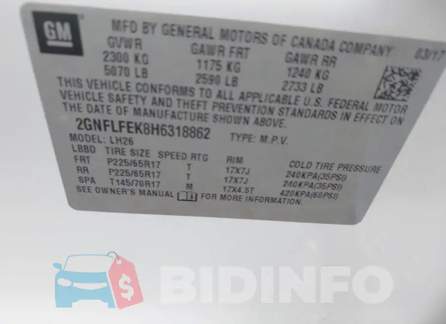 2GNFLFEK8H6318862 Photo# 9