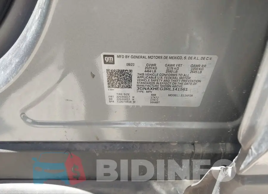3GNAXHEG3RL141561 Photo# 9