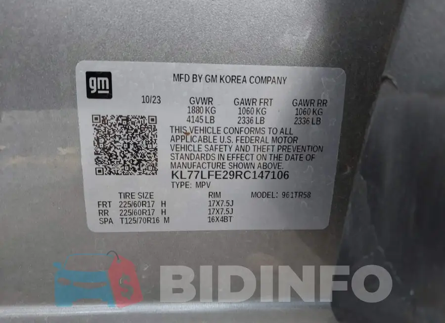 KL77LFE29RC147106 Photo# 9