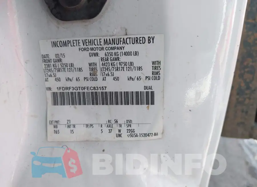 1FDRF3GT0FEC83157 Photo# 8