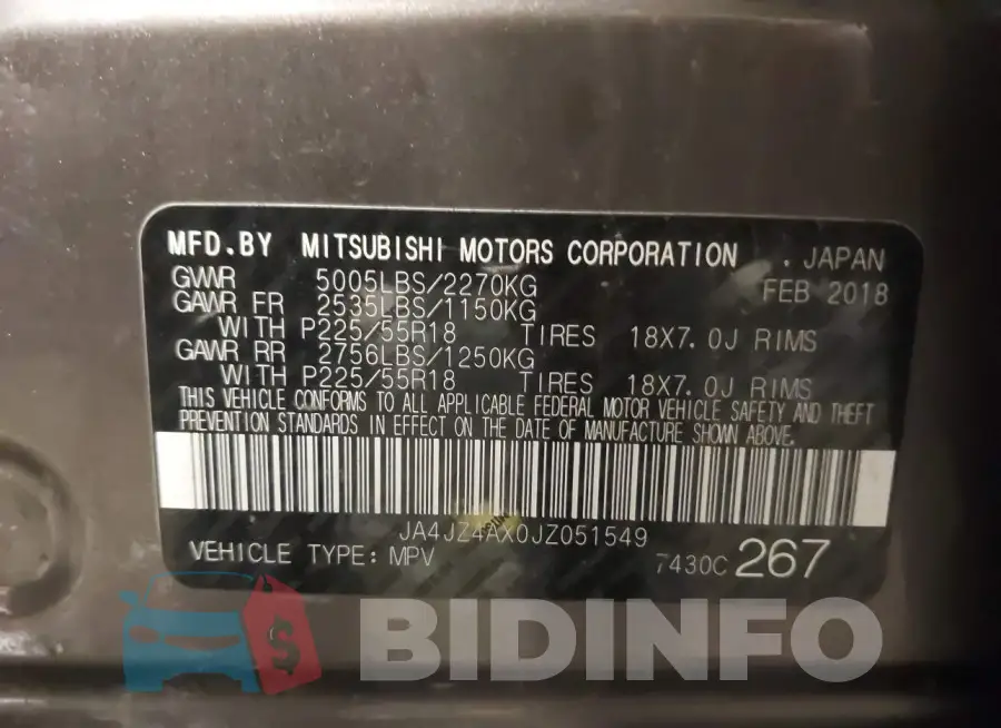 JA4JZ4AX0JZ051549 Photo# 9