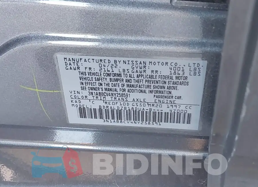 3N1AB8CV4NY258591 Photo# 9