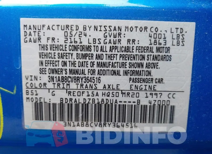 3N1AB8CV8RY364516 Photo# 9