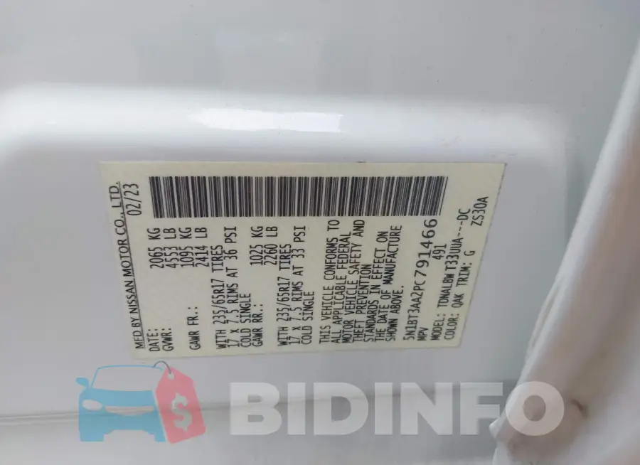 5N1BT3AA2PC791466 Photo# 9