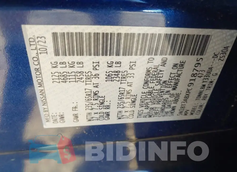 5N1BT3ABXPC918795 Photo# 9