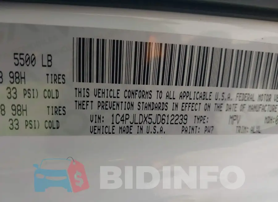 1C4PJLDX5JD612239 Photo# 9