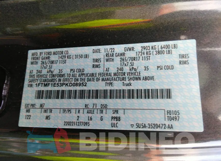 1FTMF1E53PKD08952 Photo# 9