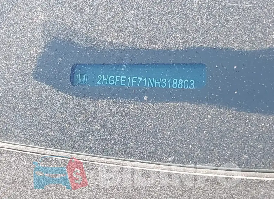 2HGFE1F71NH318803 Photo# 9