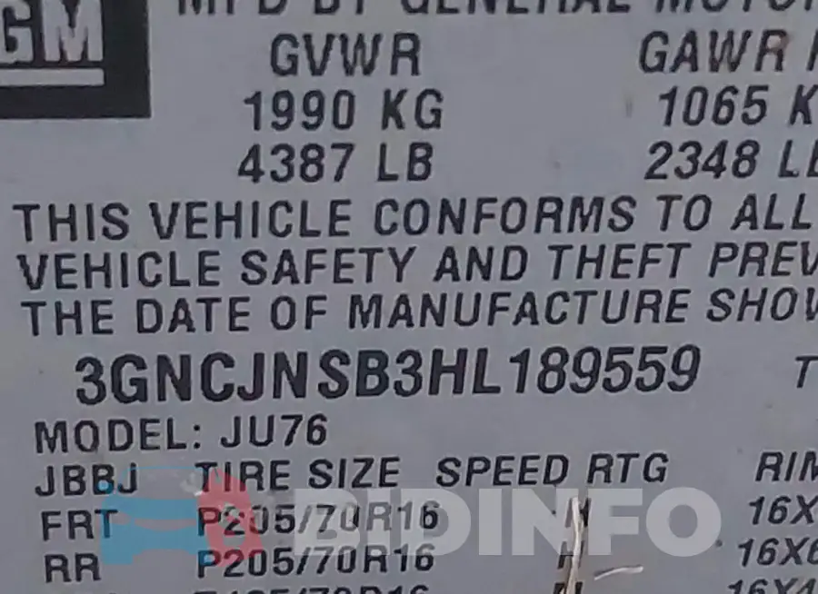 3GNCJNSB3HL189559 Photo# 9
