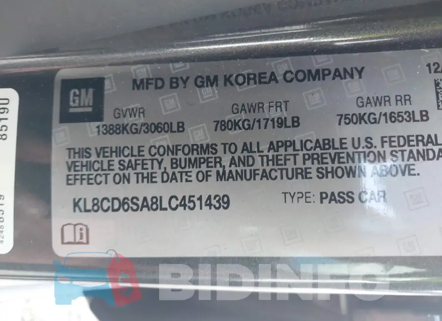 KL8CD6SA8LC451439 Photo# 9