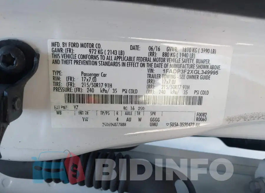 1FADP3F2XGL349995 Photo# 9