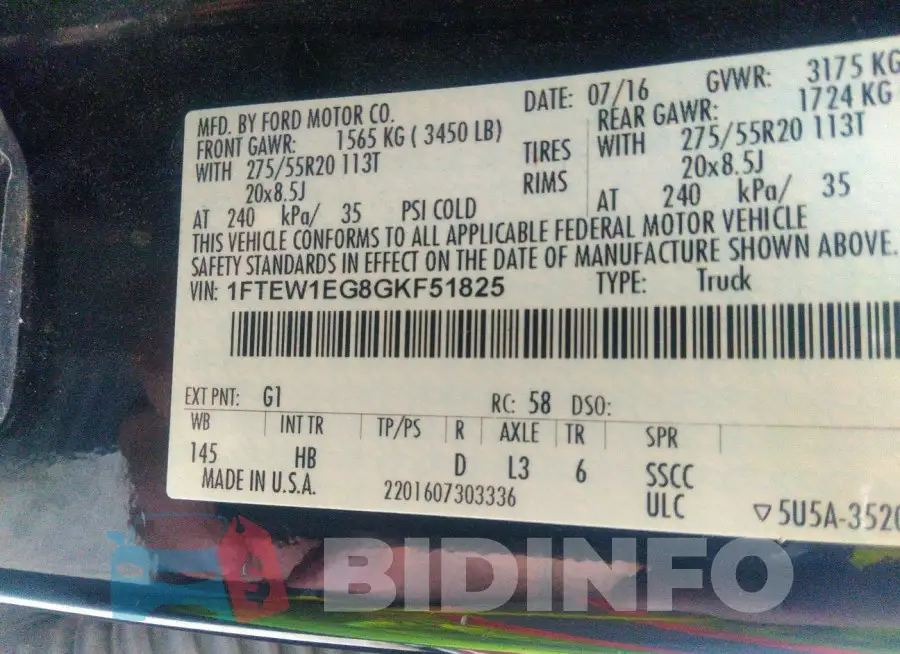1FTEW1EG8GKF51825 Photo# 9