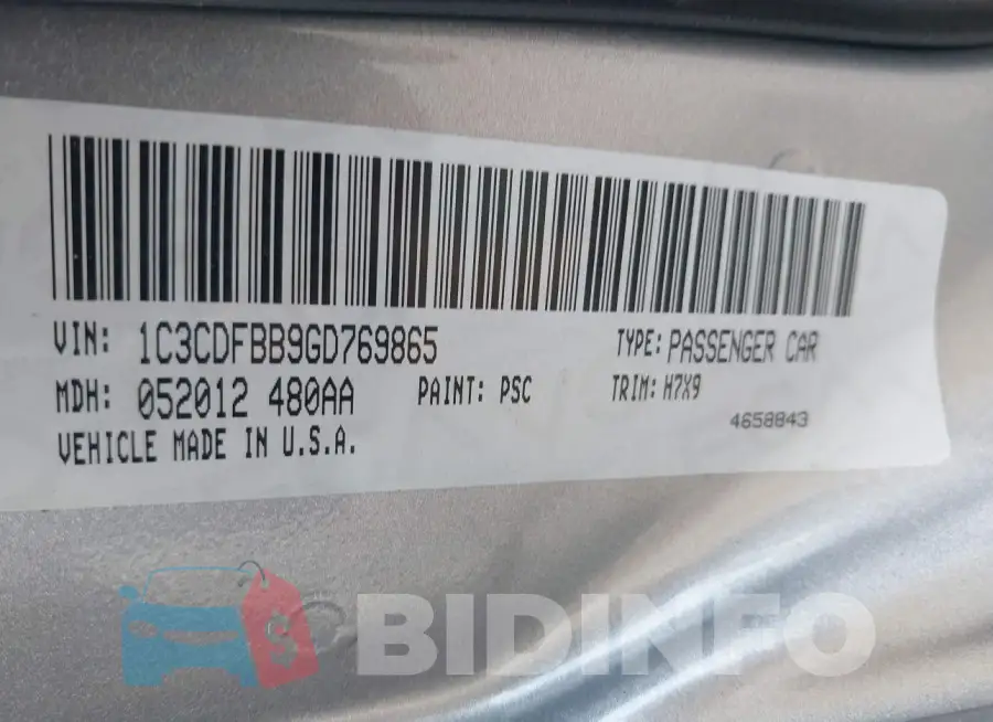 1C3CDFBB9GD769865 Photo# 9