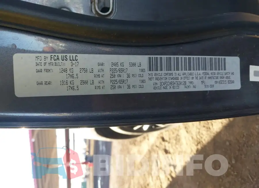 3C4PDCAB3HT630128 Photo# 9