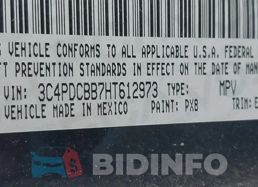 3C4PDCBB7HT612973 Photo# 9