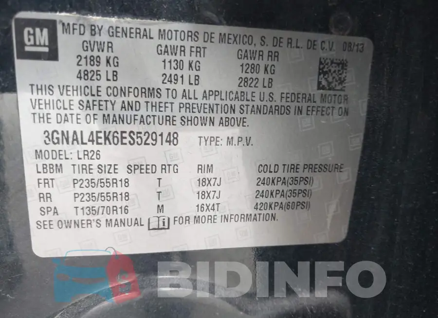3GNAL4EK6ES529148 Photo# 9