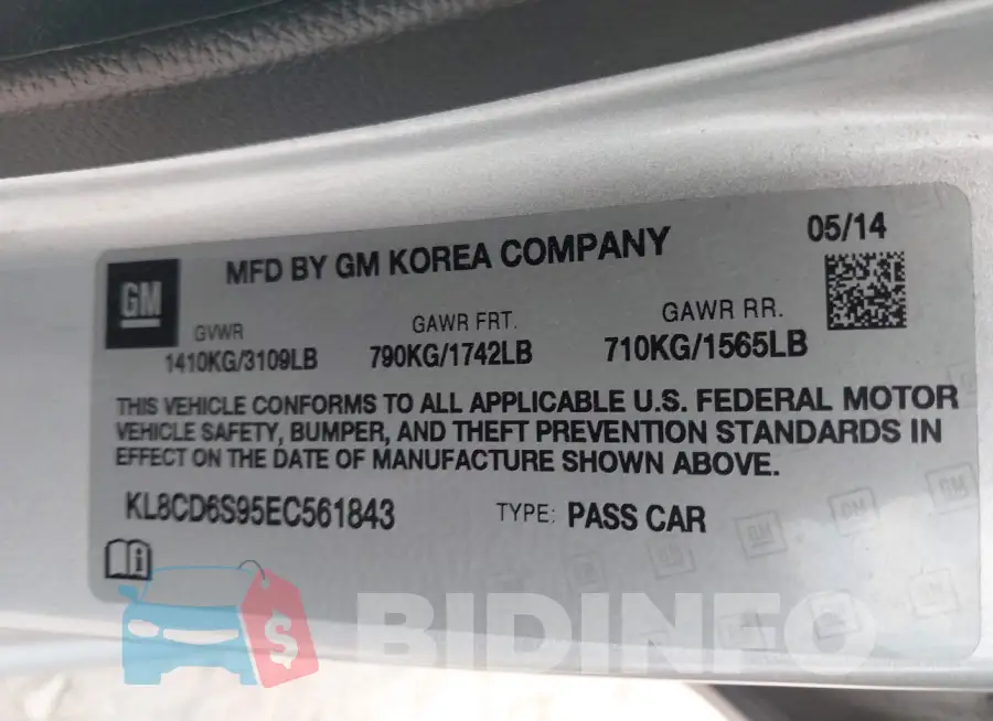KL8CD6S95EC561843 Photo# 9