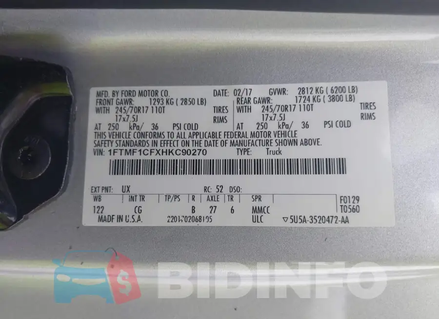 1FTMF1CFXHKC90270 Photo# 9