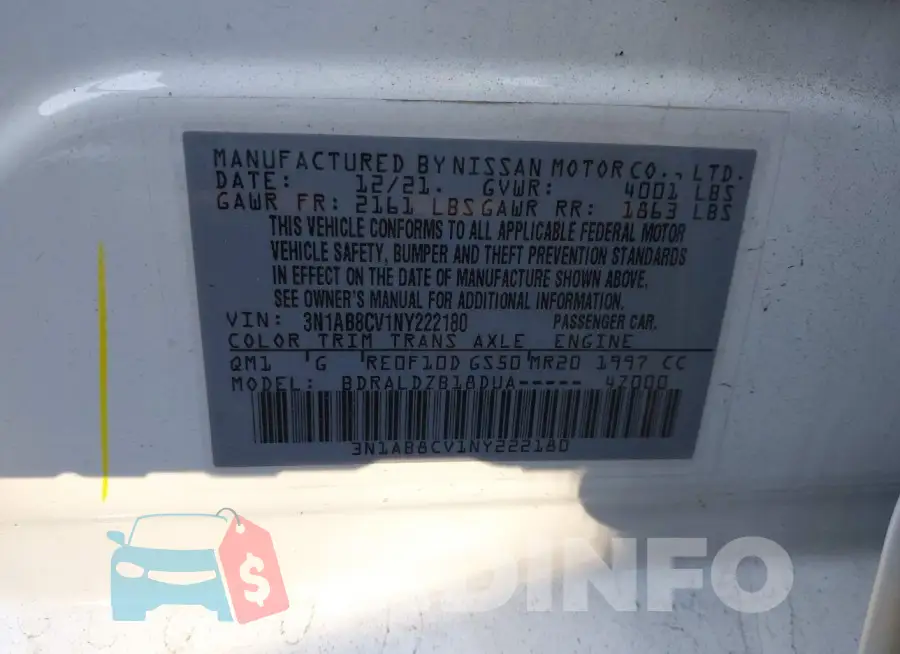 3N1AB8CV1NY222180 Photo# 9