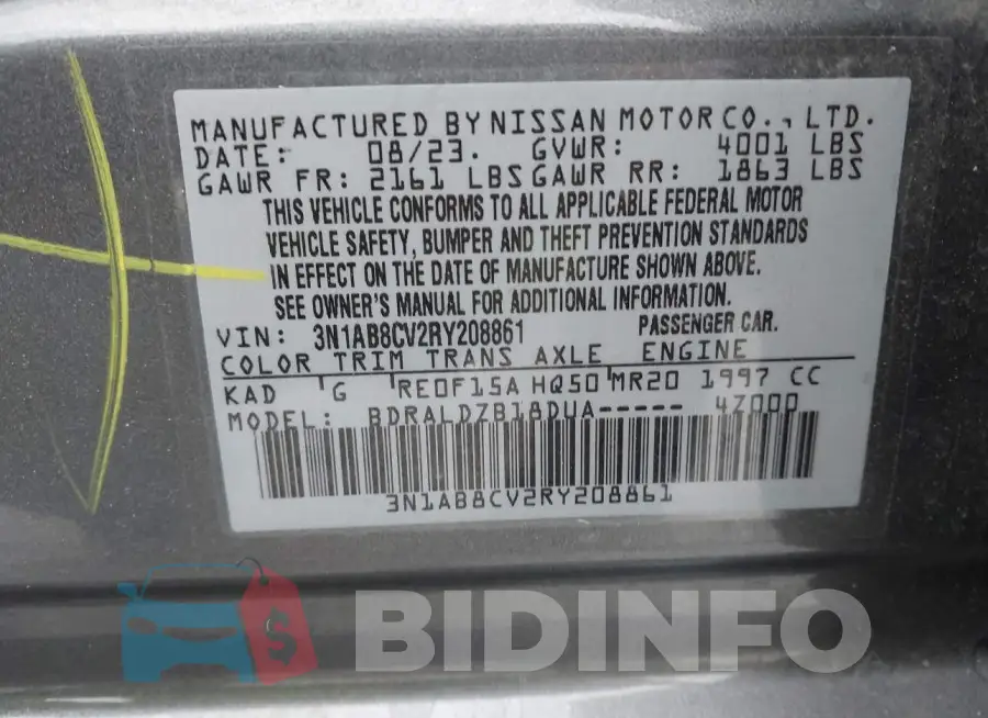 3N1AB8CV2RY208861 Photo# 9