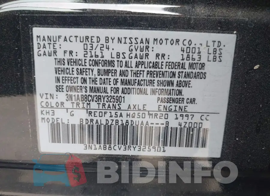 3N1AB8CV3RY325901 Photo# 9
