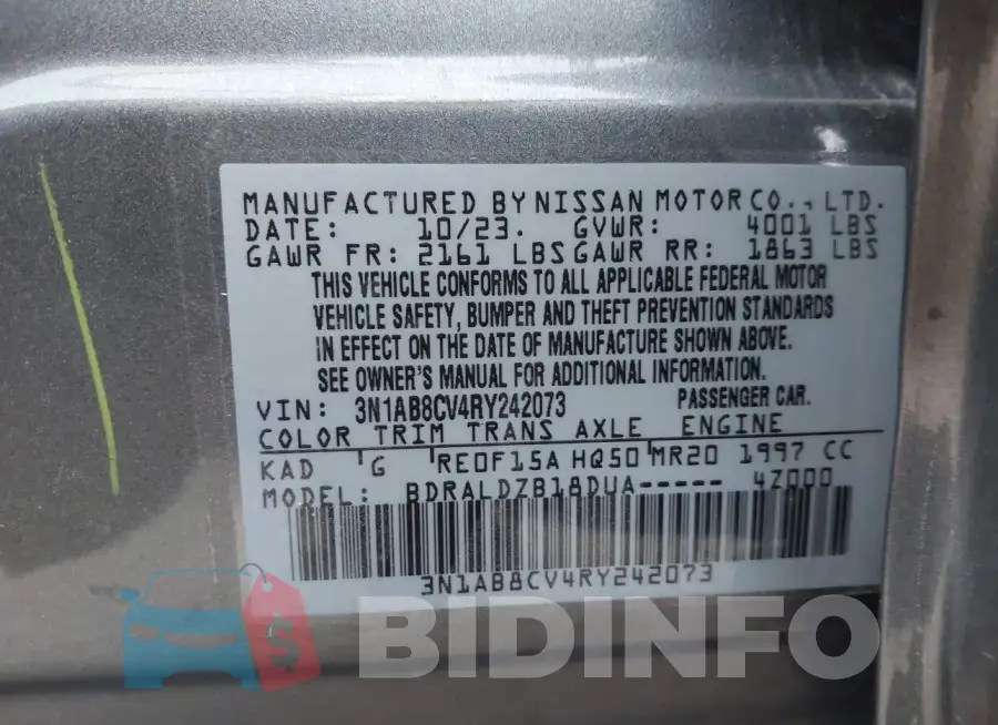 3N1AB8CV4RY242073 Photo# 9